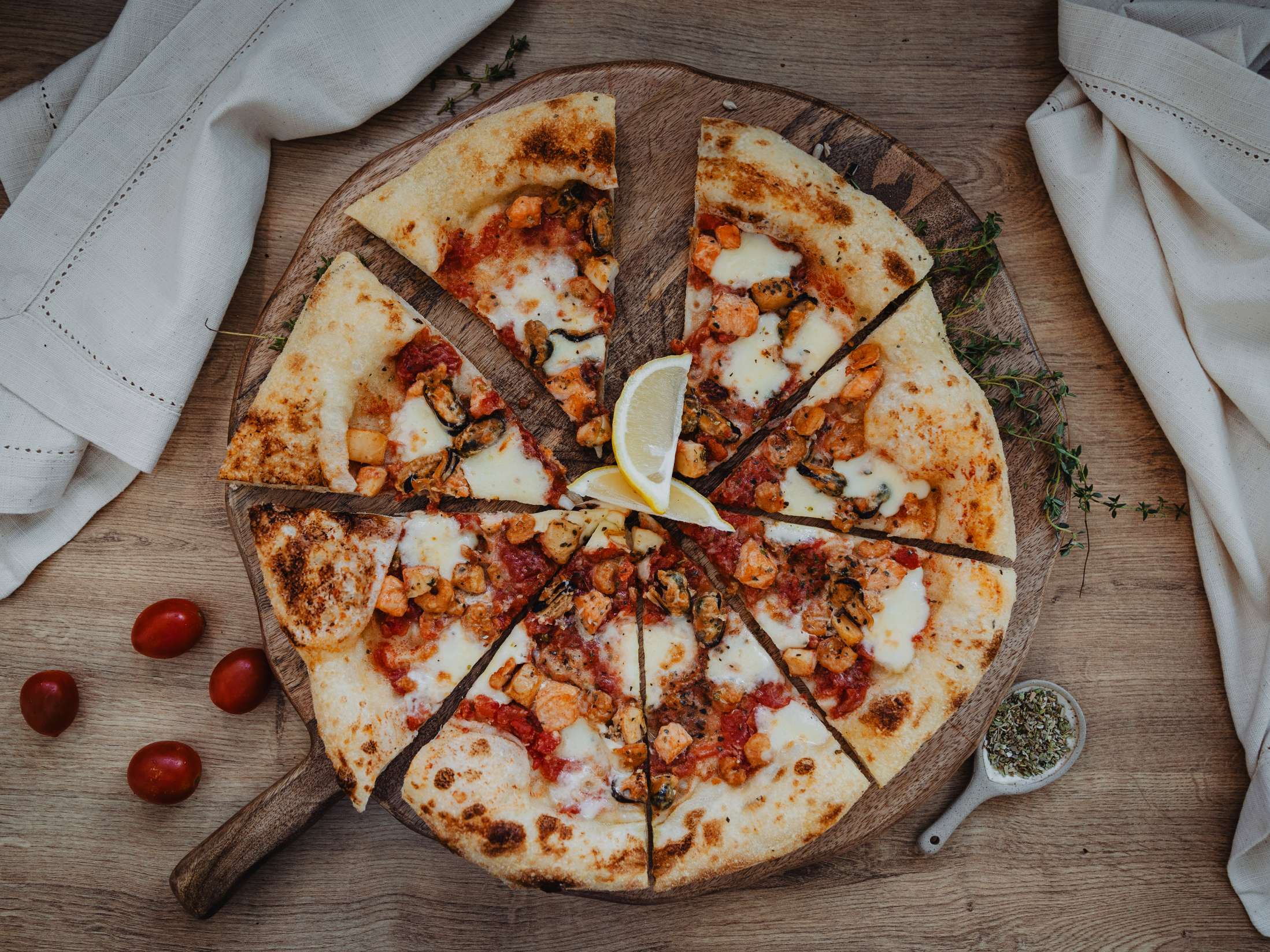 Pizza with Seafood